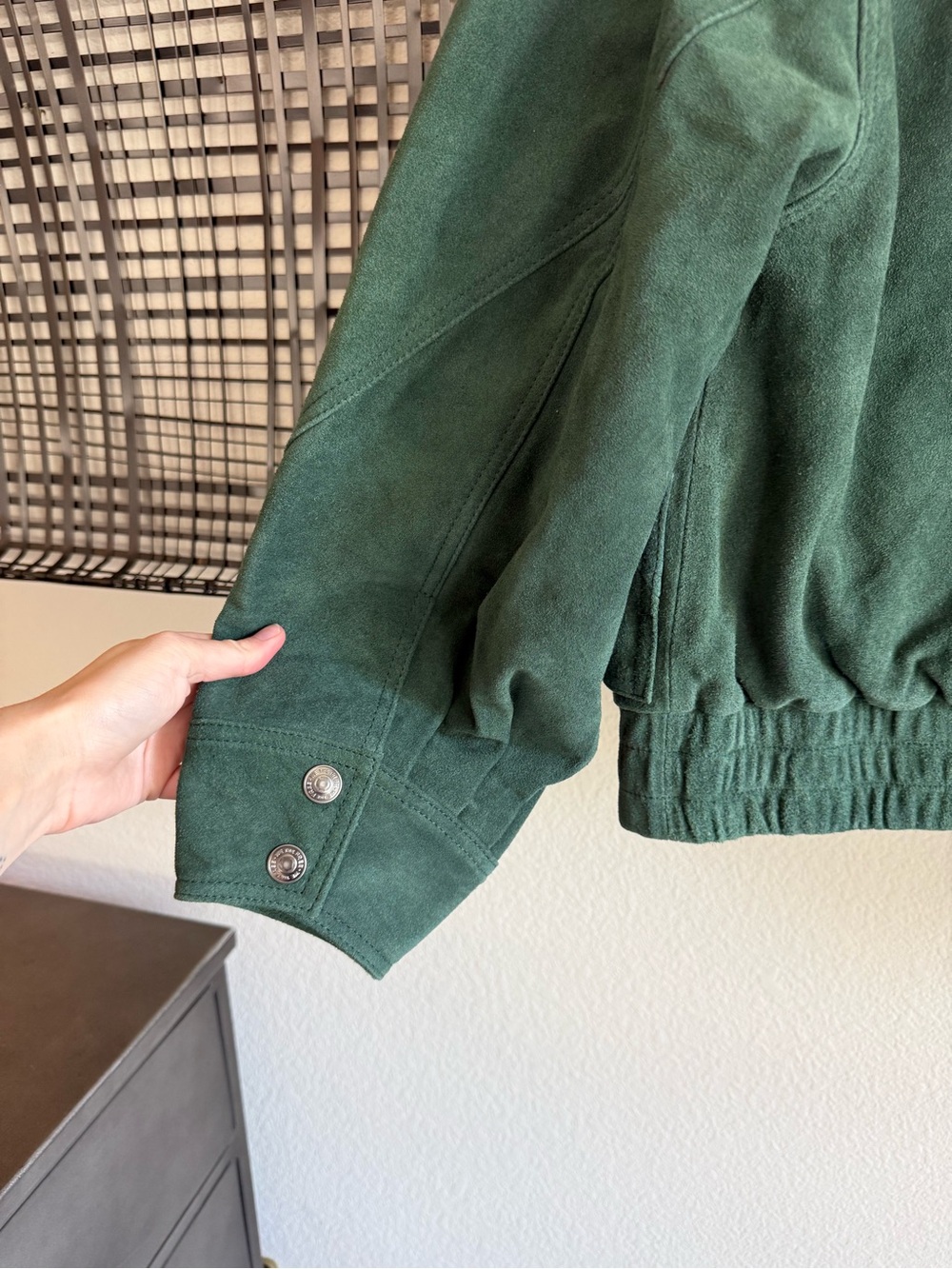 Free people We The Free Desert Moon Suede Jacket green grove - Picture 7 of 7